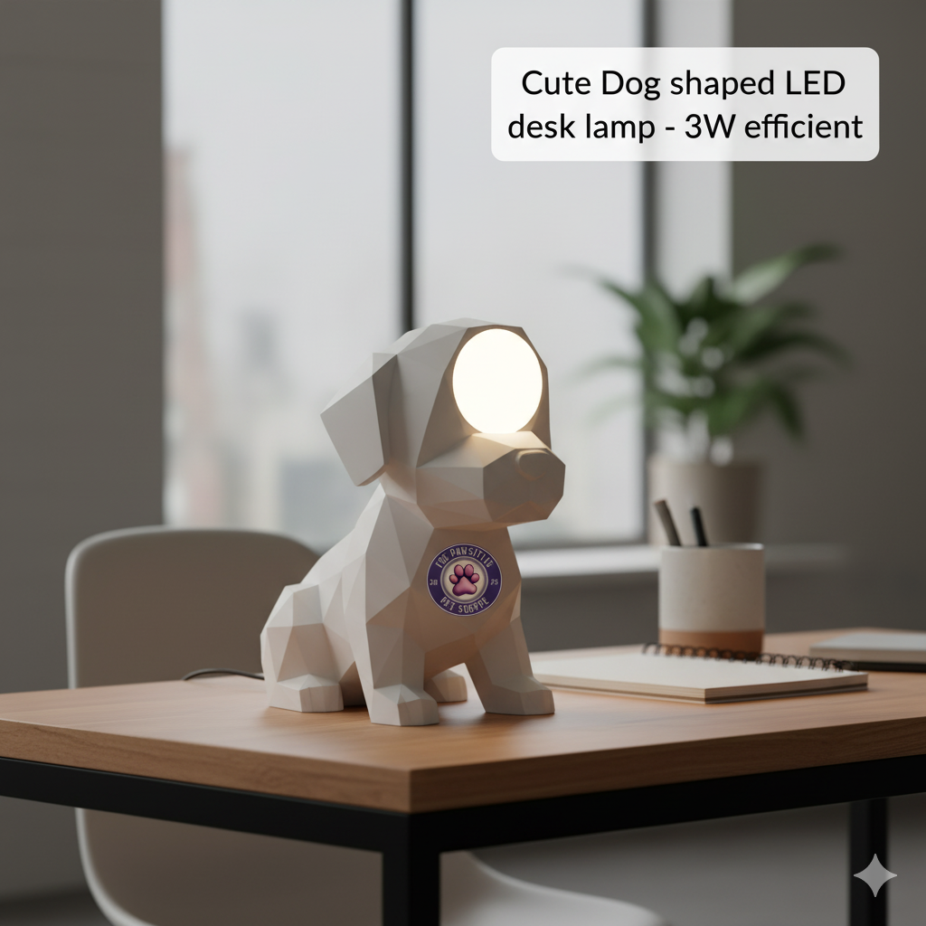 Cute Dog shaped LED desk lamp - 3W efficient