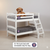 Pet bunk bed with removable step for dog