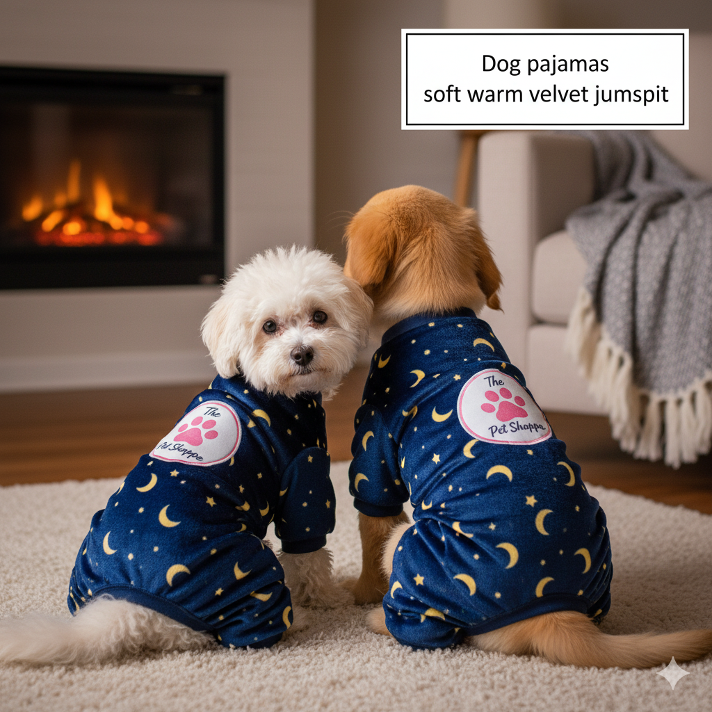 Dog pajamas soft warm velvet jumpsuit