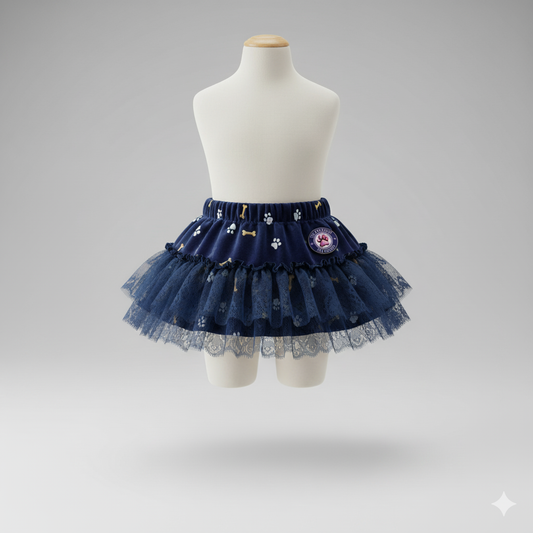 Warm winter dog skirt soft velvet puppy clothe